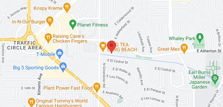 map of 5140 Atherton Long Beach, CA 90815